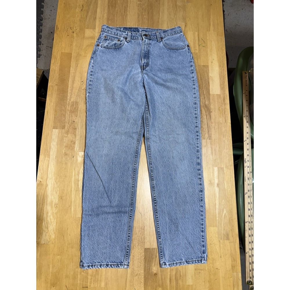 Vintage 1991 Levi's 560 Jeans 29x30 USA Loose Fit Painted Pockets Light Wash